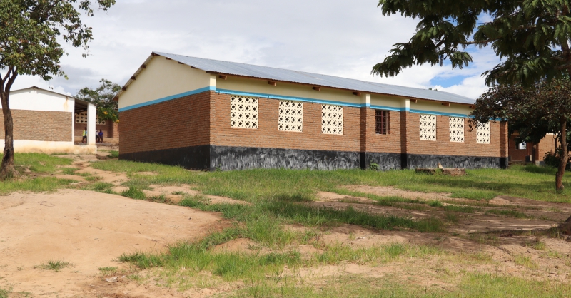 View of the new school block