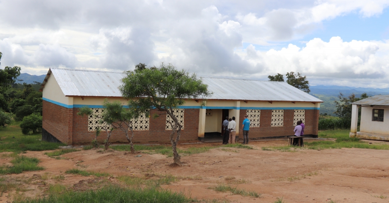 Front view of the new school block