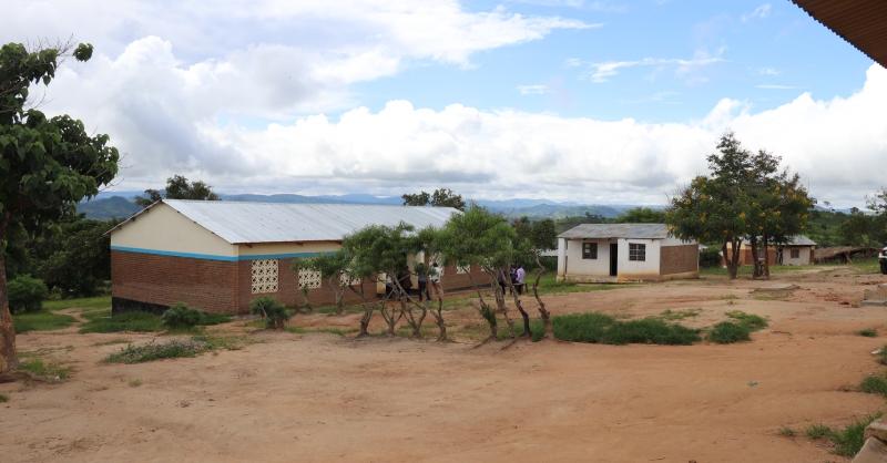 View of the new school block