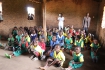 Learners in the temporary classroom 